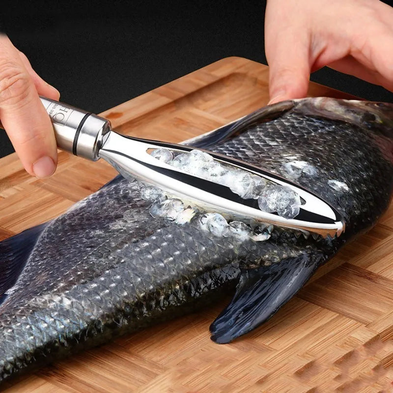 Raspador Profissional de Peixe em Aço Inoxidável - ScaleMaster